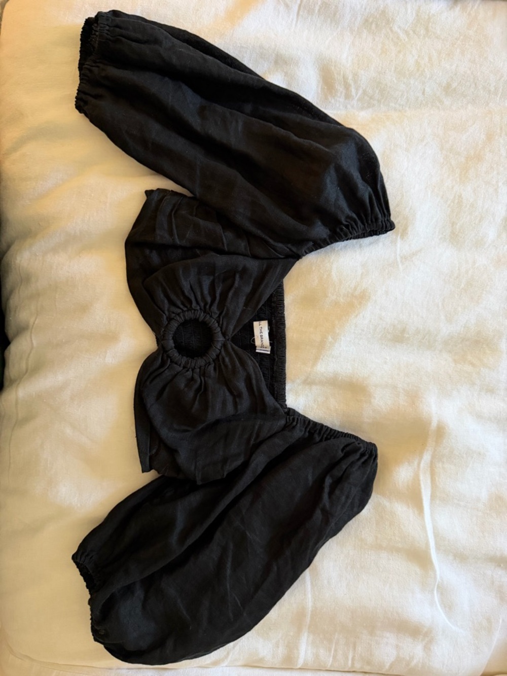 Faithfull the Brand Black Puff Sleeve